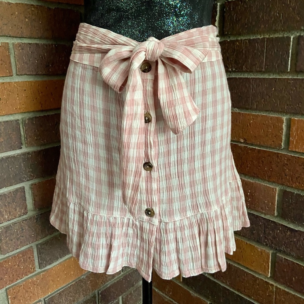 Topshop Rose Gingham Miniskirt - Picture 9 of 15